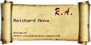 Reichard Anna névjegykártya